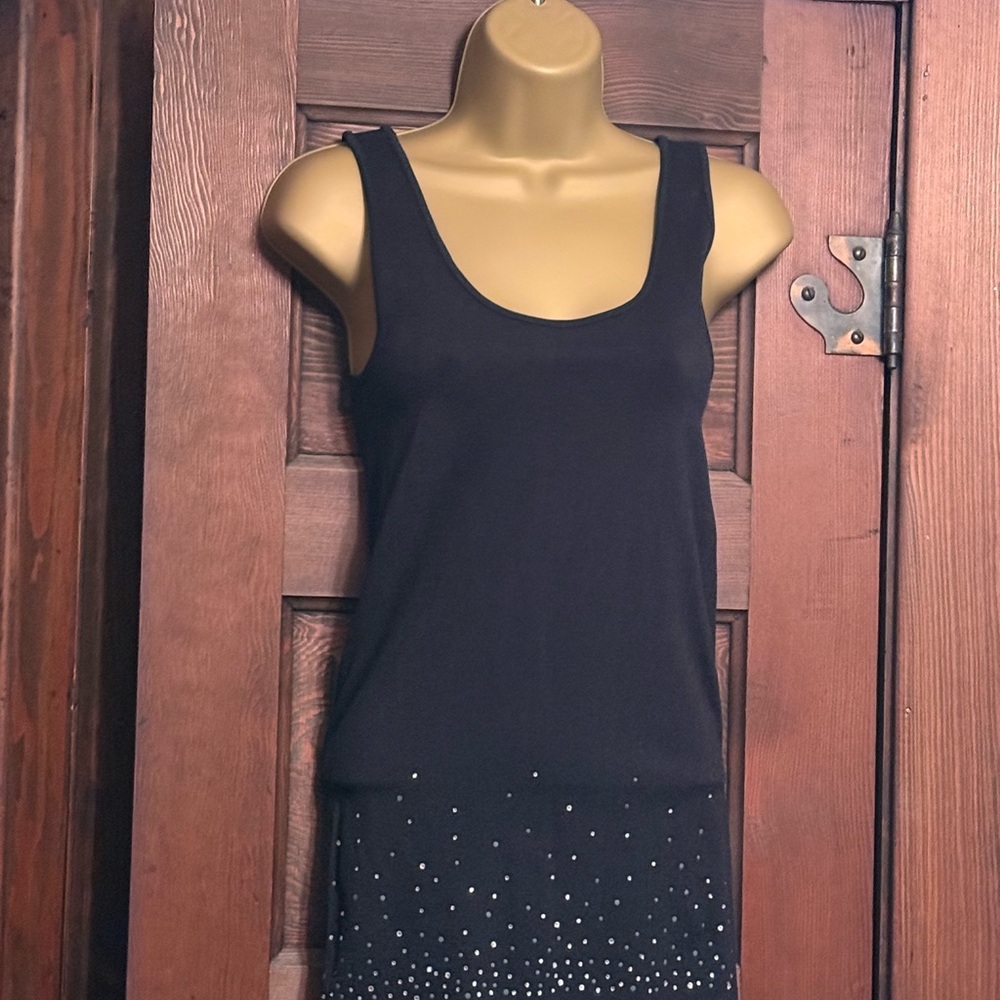 Black Sleeveless Fitted Tank Top